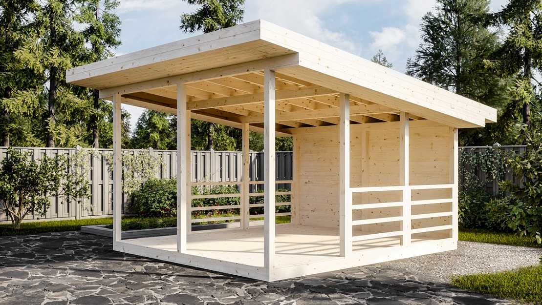 Беседка 18 односкатная