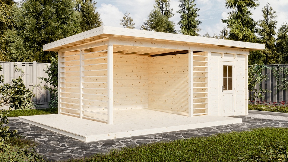 Беседка 18 с хозблоком